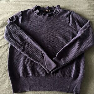 J. Crew ruffle ribbed sweater